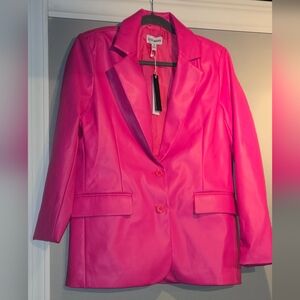 Steve Madden Faux Leather Blazer